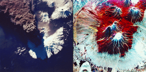 Volcano scanning using SAR imsge